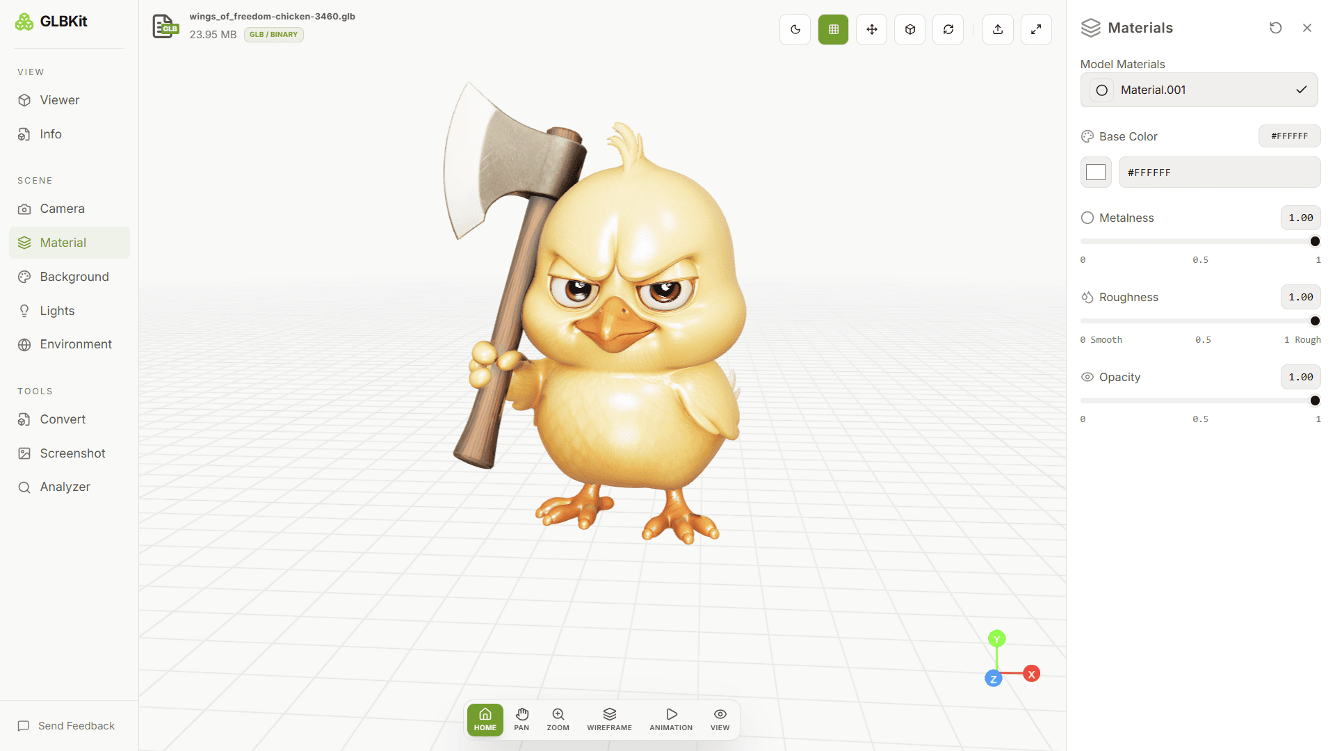 Comparison showing a textured 3D model and the same model appearing grey without its texture.